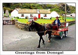 8-12-2023 (1 W 37) Ireland (posted To Australi 2013) Co Donegal - Horse Carriage  (with Anemone Stamp) - Donegal