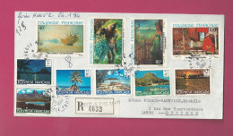 Lettre Recommandée De 1984 Pour La France - YT N° 132 à 137 Et PA 178 à 181 - Peinture - Tableau - Covers & Documents