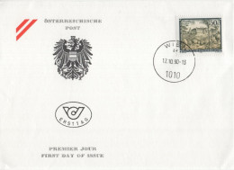 Austria Osterreich 1990 FDC Stifts And Monasteries, Stift Vorau, Augustinian Monastery, Canceled In Wien - FDC