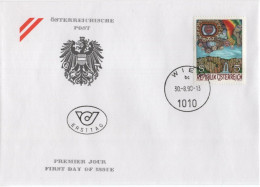 Austria Osterreich 1990 FDC "Prachtfliesen" Von Robert Zeppel-Sperl, Maler Painting Artist Painter, Canceled In Wien - FDC