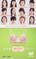 Carte Prépayée JAPON - MODE FEMME LINGERIE WACOAL LOVE BRA - WOMAN GIRL Erotic Dessous JAPAN Prepaid Tosho Card - 10149 - Mode