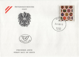 Austria Osterreich 1990 FDC Tag Der Briefmarke, Stamp Day, Canceled In Wien - FDC