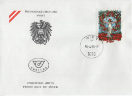 Austria Osterreich 1990 FDC May 1st Centenary, 100 Jahre 1. Mai, Canceled In Wien - FDC