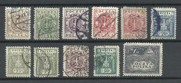 POLEN Poland 1919 Michel 101 - 109 */o (1 M. Is MH/*, Others Are O) - Oblitérés