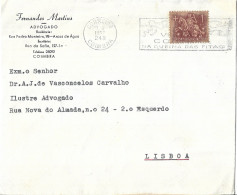 Portugal Cover VISITE COIMBRA NA QUEIMA DAS FITAS Slogan Cancel - Lettres & Documents