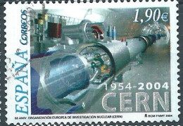 ESPAGNE SPANIEN SPAGNA SPAIN ESPAÑA 2004 NUCLEAR RESEARCH INVESTIGACION CERN USED ED 4121 YT 3700 MI 3995 SC 3322 SG 407 - Used Stamps