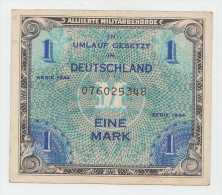 GERMANY 1 Mark 1944 WWII VF+ P 192a 192 A - 1 Mark