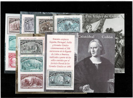 SPAGNA ,6 Foglietti Nuovi MNH Del Quinto Centenario C.Colombo ,qualita Splendida - Blocs & Hojas