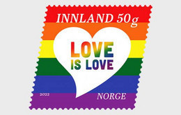 NORWAY 2022 Love Is Love- Pride Lesbian And Gay Liberation ,Flag,LGBT LGBTQ Stamp MNH (**) - Unused Stamps