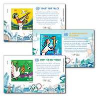 2021 New ** UN Olympics 2020 Sports For Peace Pigeon Torch Gold Olympic S/Sheet MNH – 3 Diff.  (**) - Emissions Communes New York/Genève/Vienne