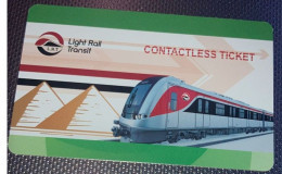 EGYPT Light Rail Ticket Contactless  (Egypte) (Egitto) (Ägypten) (Egipto) (Egypten) - Monde