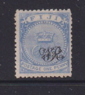 FIJI  - 1876-77 Optd VR 1d  Hinged Mint - Fiji (...-1970)