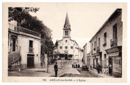 CP 66 *  Amélie Les Bains L'Eglise 1935 Au Dos - Amélie-les-Bains-Palalda