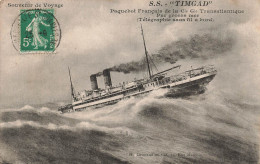 TRANSPORT - SS "Timgad" - Paquebot Français De La Cie Gle Transatlantique Par Grosse Mer - Carte Postale Ancienne - Piroscafi