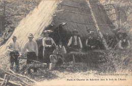 CPA 03 HUTTE ET CHANTIER DE SABOTIERS DANS LA FORET DE L'ASSISE - Autres & Non Classés