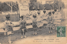 CPA 06 CARNAVAL DE CANNES 1910  / LES AEROPLANES DE LA NAPOULE / GROUPE - Cannes