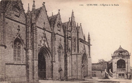 FRANCE - Quelven - Vue Sur L'église Et La Scala - Carte Postale Ancienne - Otros & Sin Clasificación