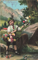 ARTS - Peintures Et Tableaux - Un Enfant Vendant Des Fleurs - Carte Postale Ancienne - Peintures & Tableaux