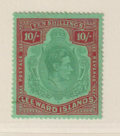 LEEWARD ISLANDS  - 1938+ George VI 10s Hinged Mint (b) - Leeward  Islands