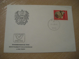 WIEN 1976 Ammonite Mollusc Natural History Museum FDC Cancel Cover AUSTRIA Fossil Fossils Animals Fossiles Geology - Fossili