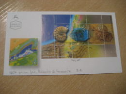 MIZPE RAMON 2002 Yv Bloc 67 Ammonite Copper Minerals ... FDC Cancel Cover ISRAEL Fossil Fossils Animals Fossiles Geology - Fossielen