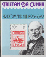 TRISTAN DA CUNHA - Centenaire De La Mort De Rowland Hill Feuillet - Tristan Da Cunha