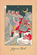 FÊTES ET VOEUX - Noël - Père Noël Grimpant Sur Les Cheminées - L.P.R - Colorisé - Carte Postale Ancienne - Other & Unclassified