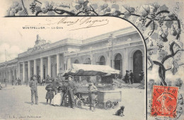 CPA 34 MONTPELLIER / LA GARE / MARCHAND AMBULANT / Cliché Rare - Montpellier