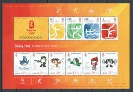 China P.R. 2007 Kleinbogen Mi  3782-3785 + Mi 3880-3885 MNH SUMMER OLYMPICS BEIJING - Estate 2008: Pechino