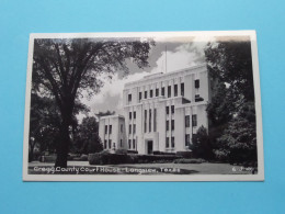 LONGVIEW TEXAS > GREGG COUNTY COURT HOUSE > U.S.A. ( See SCANS ) Photo Post Card ( 6-J-40 ) +/- 1950 ! - America