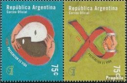 Argentinien 2578-2579 Paar (kompl.Ausg.) Postfrisch 2000 AIDS - Neufs