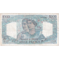 France, 1000 Francs, Minerve Et Hercule, H.157, TB, Fayette:41.9, KM:130a - 1 000 F 1945-1950 ''Minerve Et Hercule''