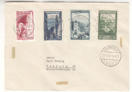 Luxembourg - Lettre De 1940 - Oblit Luxembourg - Exp Vers Hamburg - Valeur Timbres Oblitérés = 61 Euros - Sur Lettre +++ - Covers & Documents