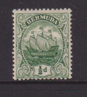 BERMUDA  - 1910-25  Colony Badge 1/2d Hinged Mint (b) - Bermuda