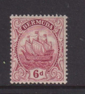BERMUDA  - 1910-25  Colony Badge 6d Hinged Mint (b) - Bermudes