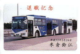 Bus Car Tramway Auto Télécarte Japon Card (F 160) - Coches