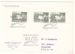 Finlande - Carte Postale De 1961 - Oblit Helsinki - Pirogue - Loupe - - Briefe U. Dokumente