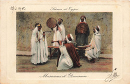 ALGERIE - Scènes Et Types - Musiciens Et Danseuse - Colorisé - Carte Postale Ancienne - Plaatsen