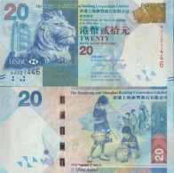 Hongkong Pick-Nr: 212d Bankfrisch 2014 20 Dollars - Hongkong