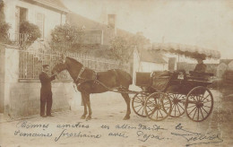 Chalon Sur Saone Ou Village Saône Et Loire 71 * Carte Photo 1904 * Attelage Commercial Ou Calèche * Cocher * Rue Village - Chalon Sur Saone