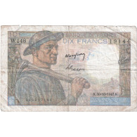 France, 10 Francs, Mineur, 1947, W.148, B, Fayette:8.18, KM:99f - 10 F 1941-1949 ''Mineur''