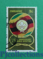 S818- ZIMBABWE 1982 WORLD SCOUTING 9c USATO - USED - Zimbabwe (1980-...)