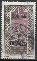 FRENCH SOUDAN - 1921 - DEFINITIVE OVERPRINTED - F.1 - CANCELLED (YVERT 34 - MICHEL 43) - Usati