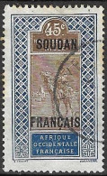 FRENCH SOUDAN - 1921 - DEFINITIVE OVERPRINTED - C. 45 - CANCELLED (YVERT 31 - MICHEL 36) - Usati