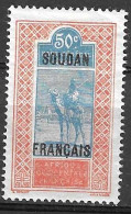FRENCH SOUDAN - 1921 - DEFINITIVE OVERPRINTED -C.50 - MINT MH* (YVERT 32 - MICHEL 37) - Usati