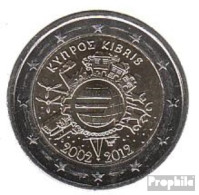 Zypern 2012 Stgl./unzirkuliert Stgl./unzirkuliert 2012 2 Euro 10 Jahre Euro Bargeld - Cyprus