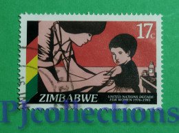 S821- ZIMBABWE 1985 UNITED NATIONS DECADE FOR WOMEN 17c USATO - USED - Zimbabwe (1980-...)