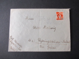 Saarland 1947 Michel Nr.233 EF Stempel Sotzweiler über Lebach (Saar) Nach Referinghausen - Briefe U. Dokumente