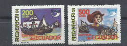 ECUADOR   YVERT   1231/32   MNH  ** - Christophe Colomb