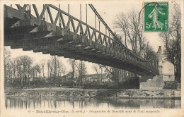 Neuville Sur Oise * Perspective De Neuville Sous Le Pont Suspendu - Neuville-sur-Oise